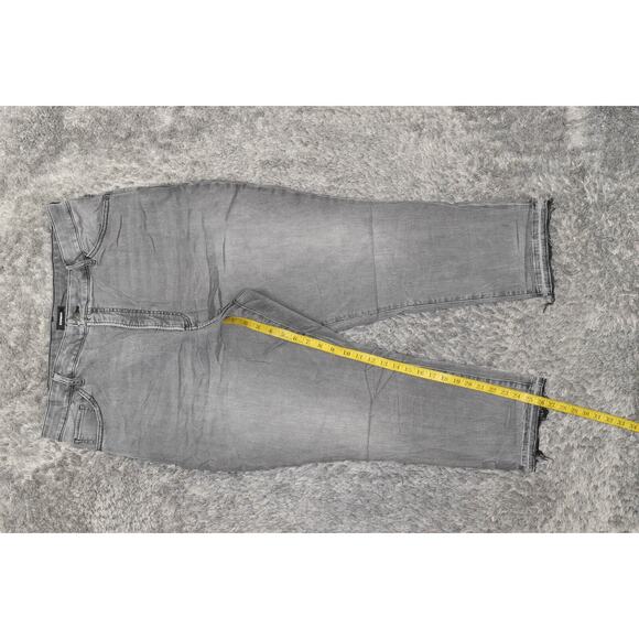 Express Plus Size 18 Curvy Slim Skinny Jeans Gray Cotton Blend Zip - Picture 2 of 7